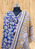 Cotton Dupatta Kalamkari - Handmade
