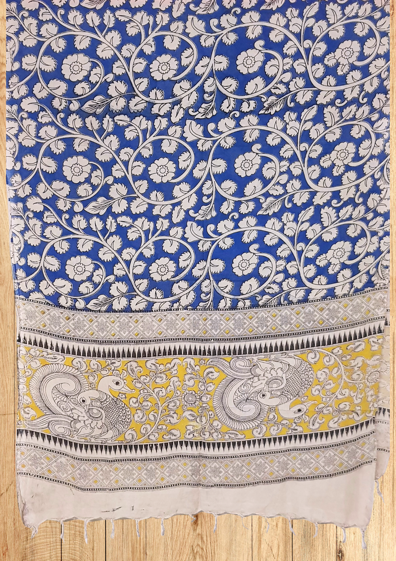 Cotton Dupatta Kalamkari - Handmade