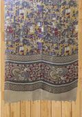 Cotton Dupatta Kalamkari - Handmade
