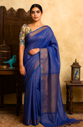 Tissue Silk With Zari Temple Border