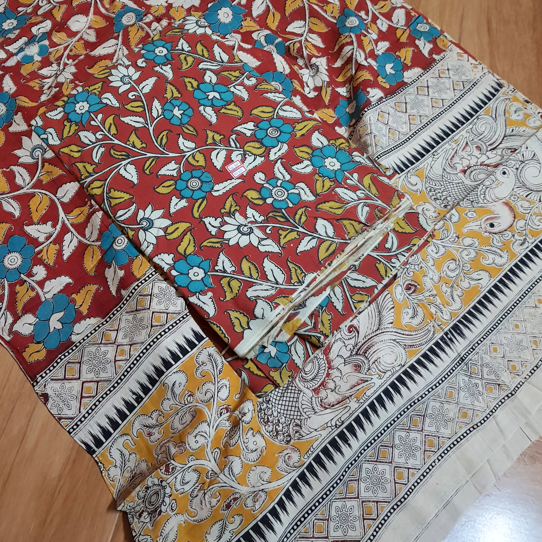 Kalamkari 2 pc set - Cotton Top & Cotton Dupatta