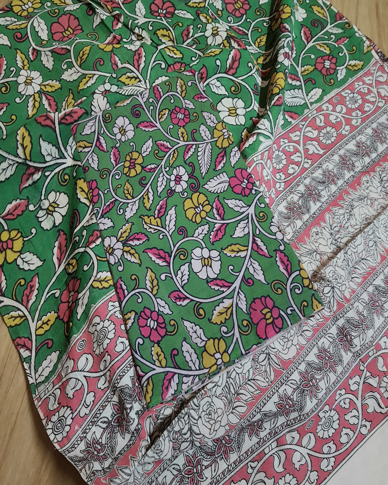Kalamkari 2 pc set - Cotton Top & Cotton Dupatta