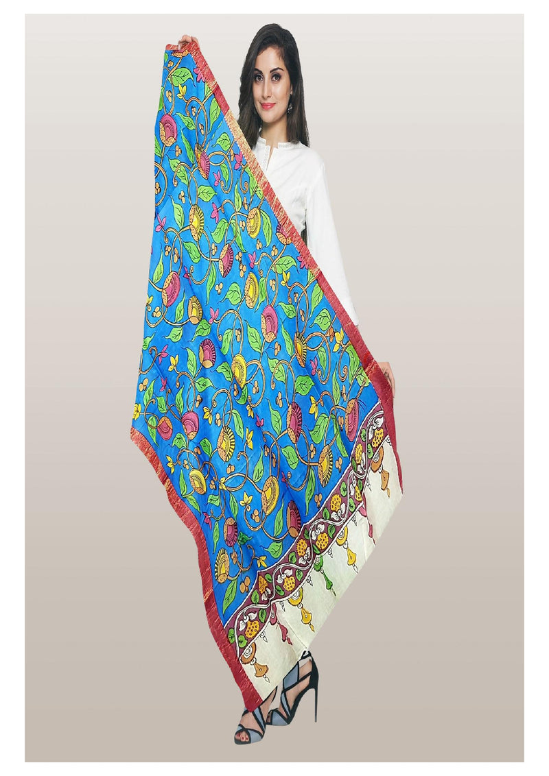 Pen Kalamkari Dupatta - Handcrafted