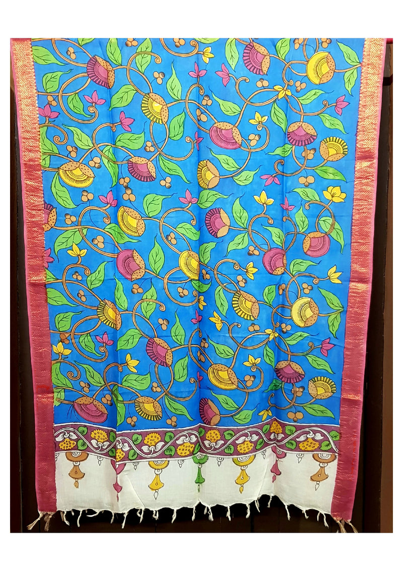 Pen Kalamkari Dupatta - Handcrafted