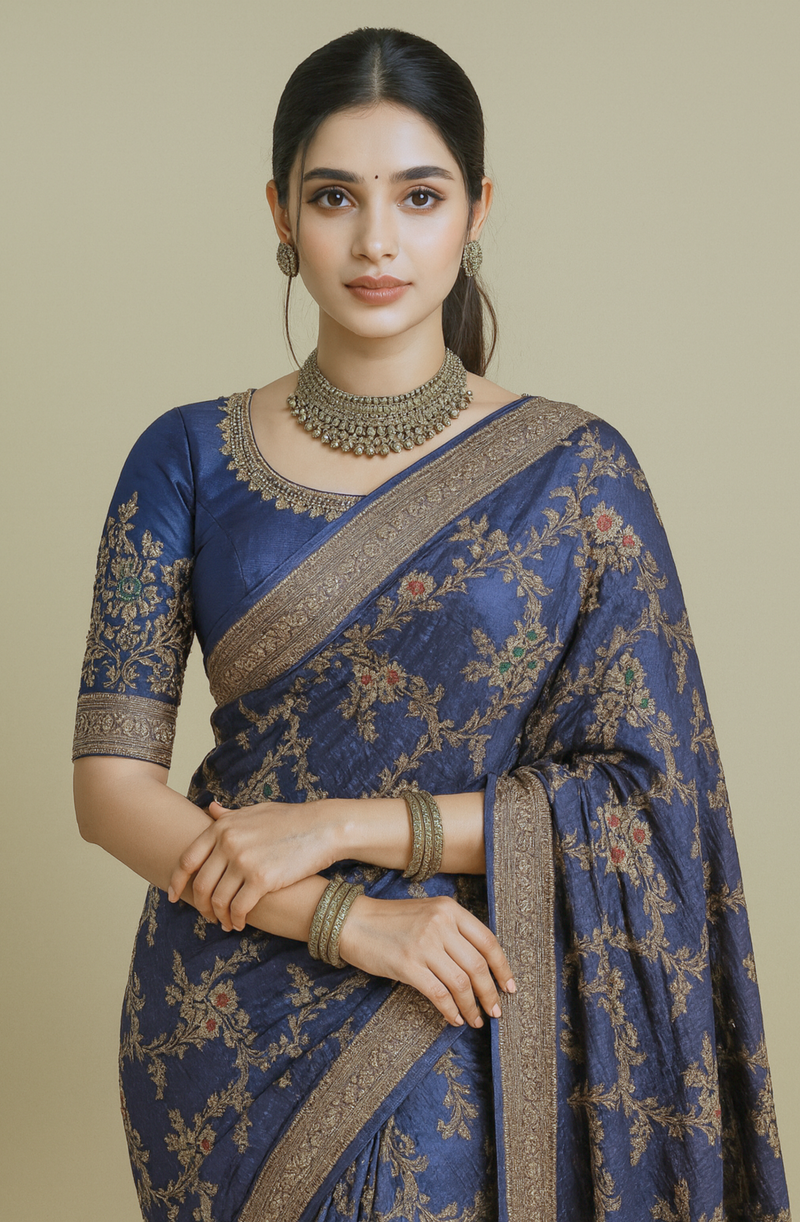 Banarasi Crush Silk Saree