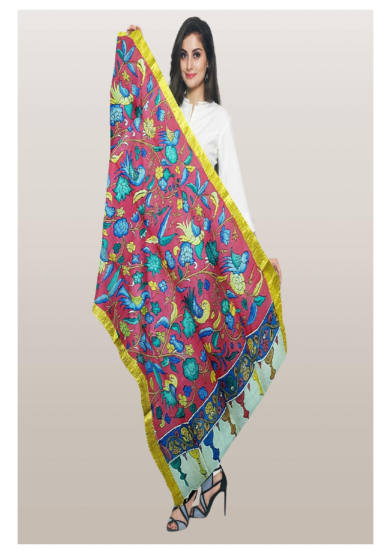 Pen Kalamkari Dupatta - Handcrafted