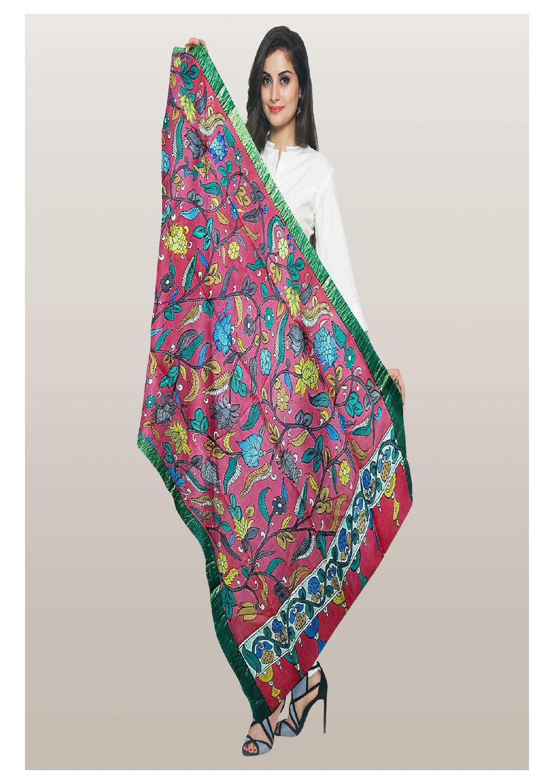 Pen Kalamkari Dupatta - Handcrafted