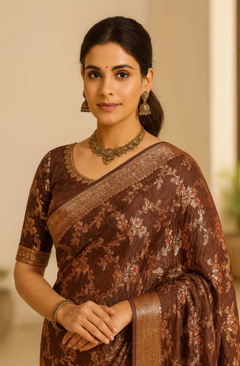 Banarasi Crush Silk Saree