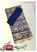 Kota Cotton Kalamkari Sarees with Zari Border